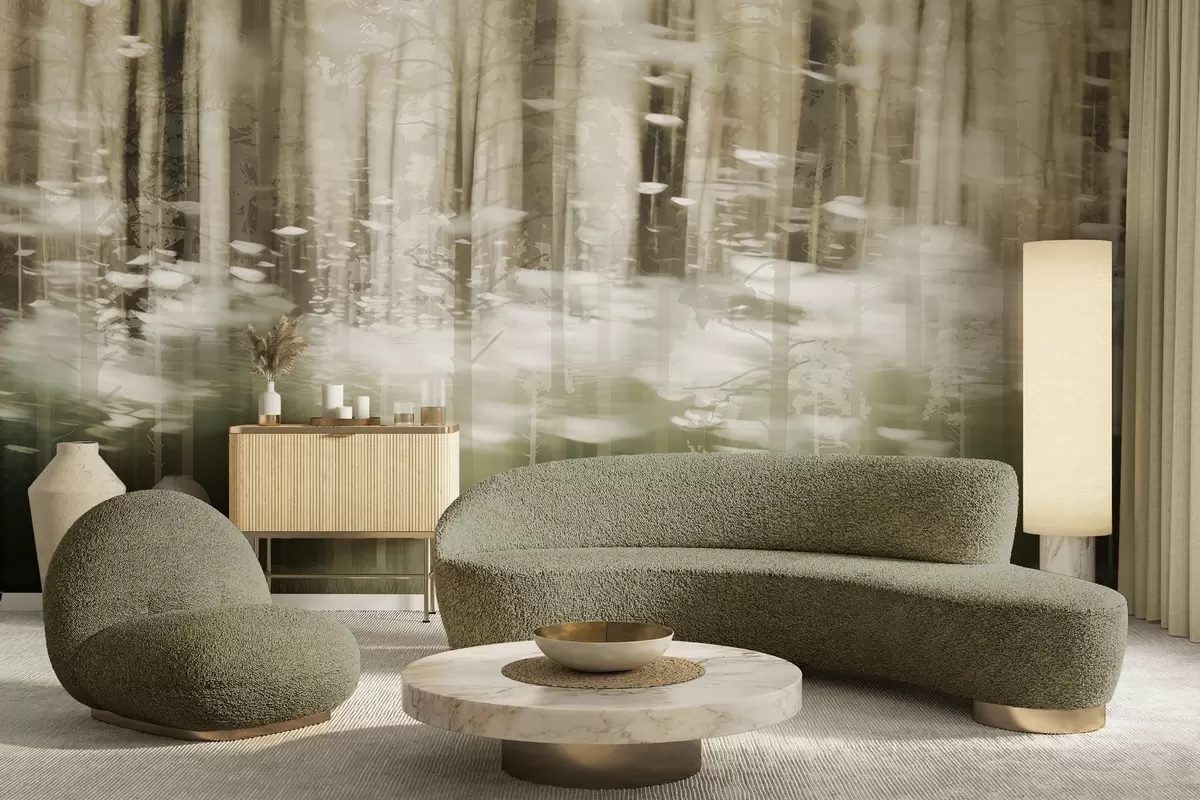 Murales de pared Troncos de árboles estilizados en colores pastel w04844 murales de pared Troncos de árboles estilizados en colores pastel w04844