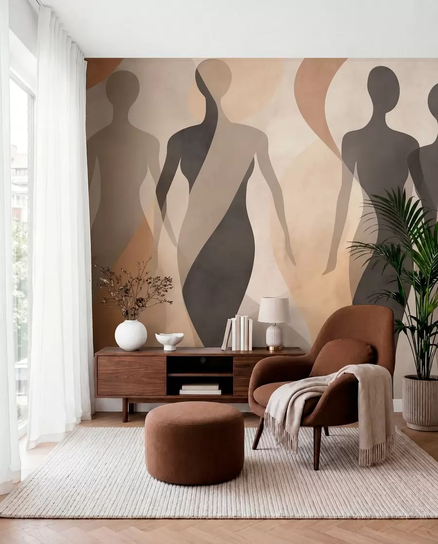 murales de pared Siluetas en movimiento w04787