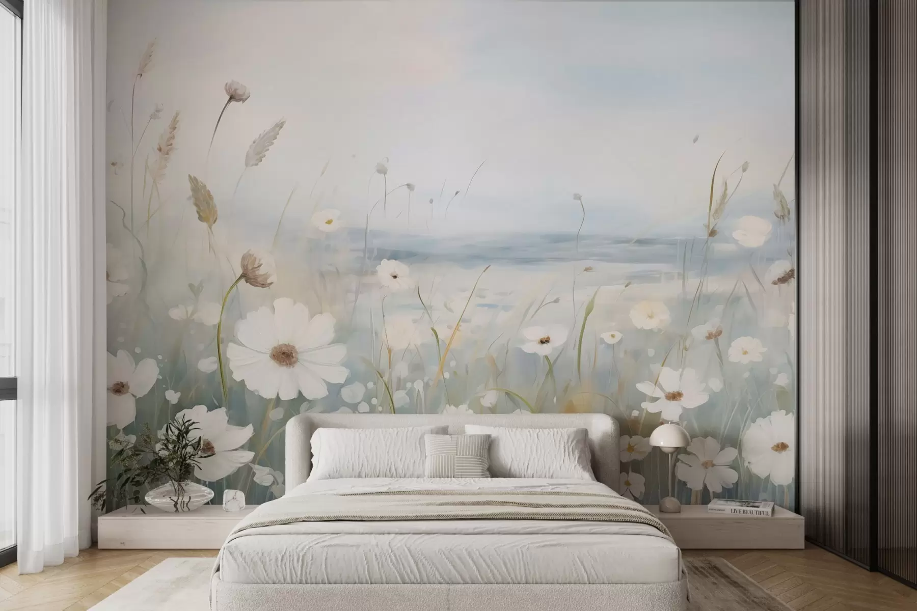 murales de pared Campo de flores w04867