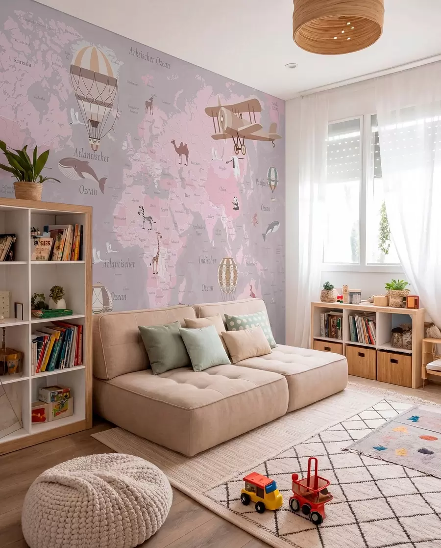 murales de pared Vuelos en alemán — rosa c00003dev3