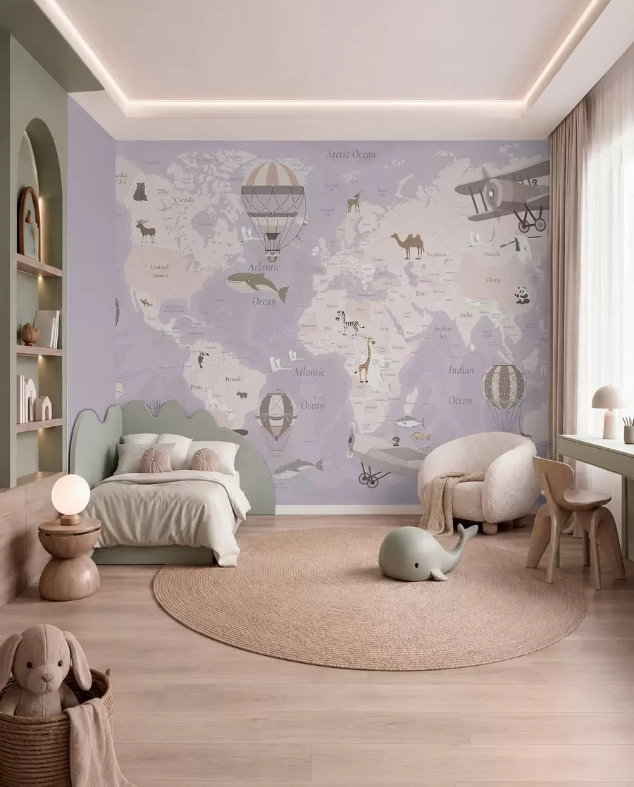 murales de pared Vuelos en inglés — violeta c00003env4