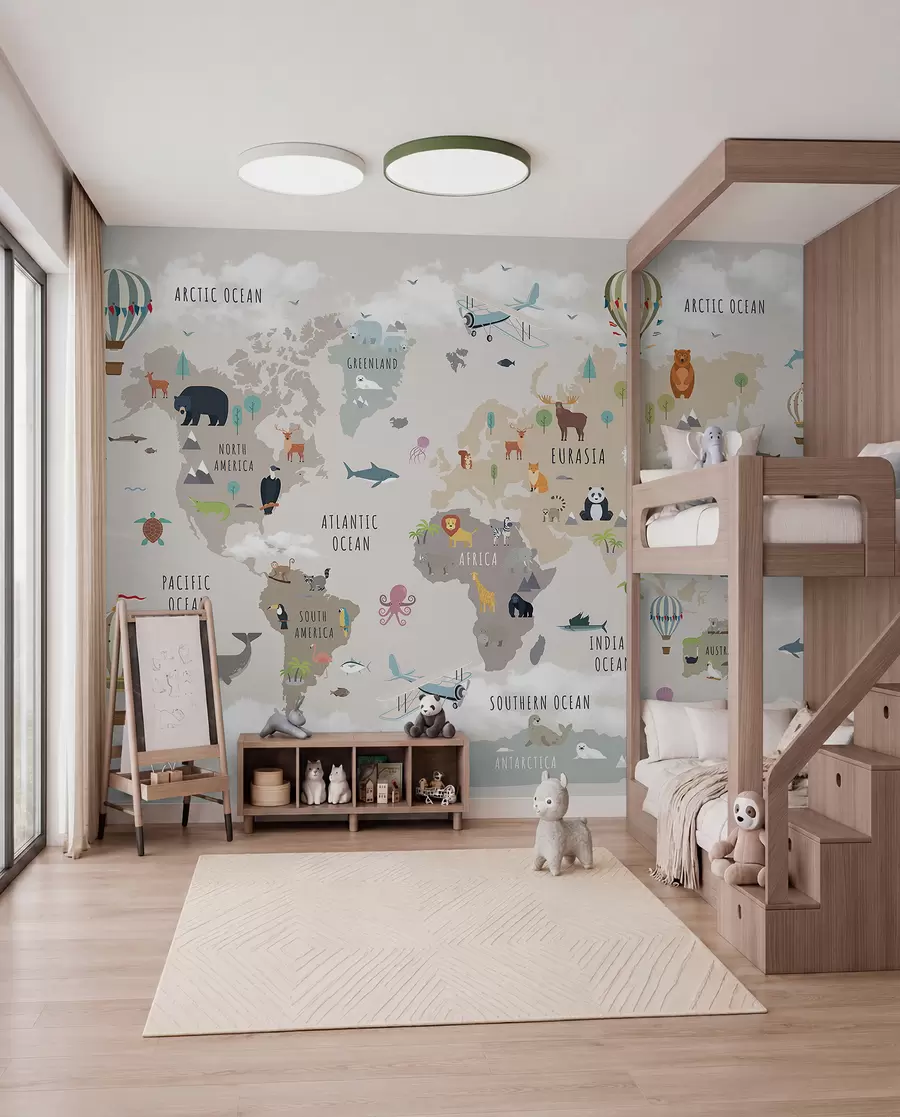 murales de pared Atlas animal en inglés c00002en