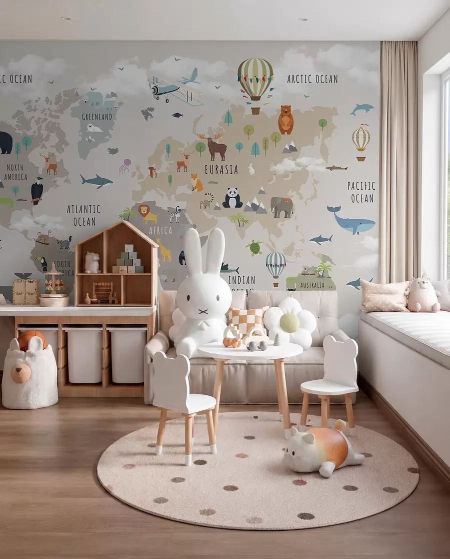 murales de pared Atlas animal en inglés c00002en