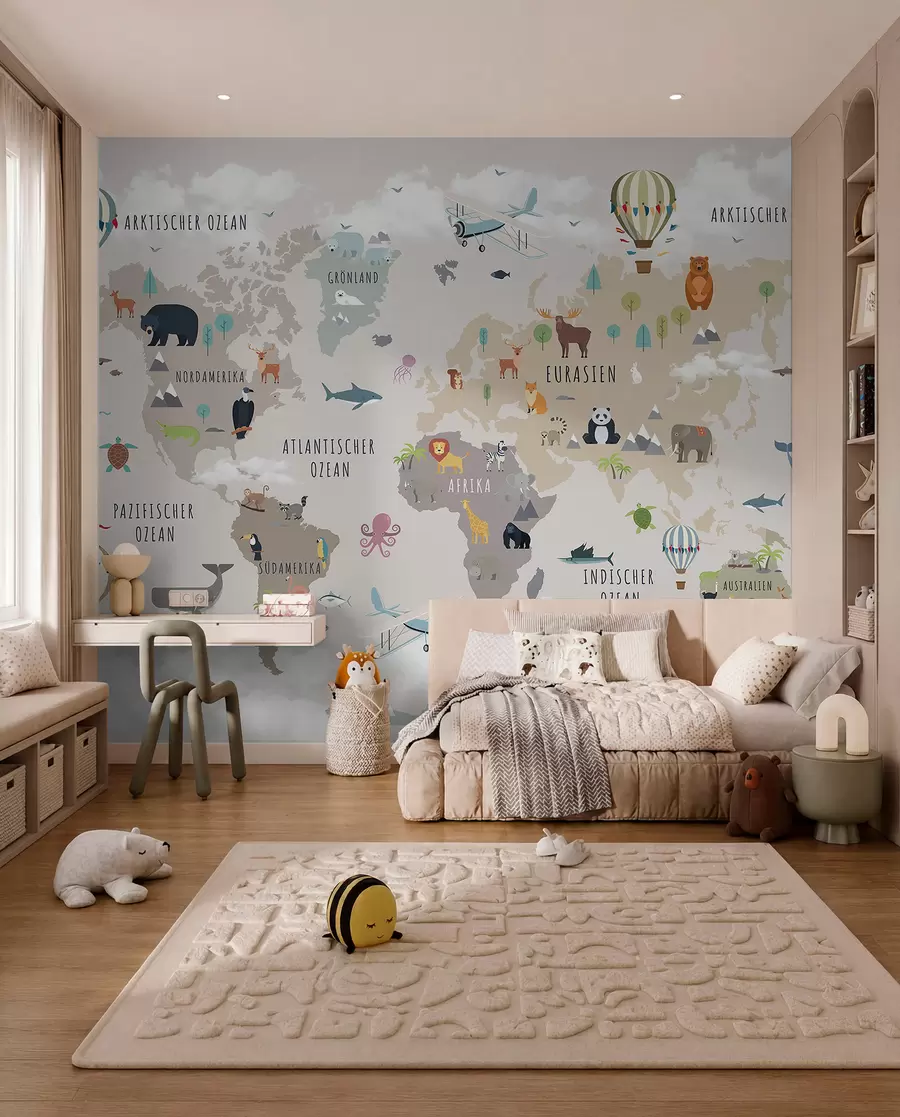 murales de pared Atlas animal en alemán c00002de