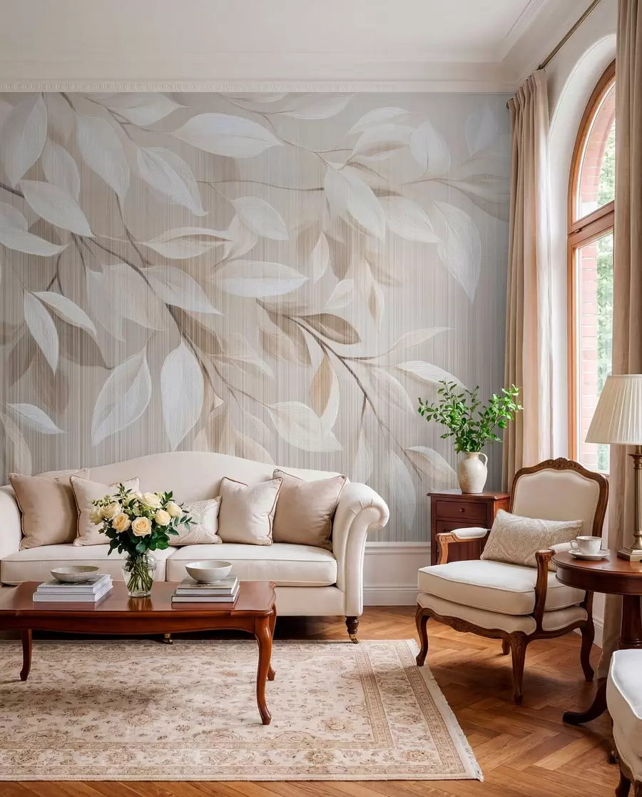 murales de pared Ramas marfil desde lo alto w04903