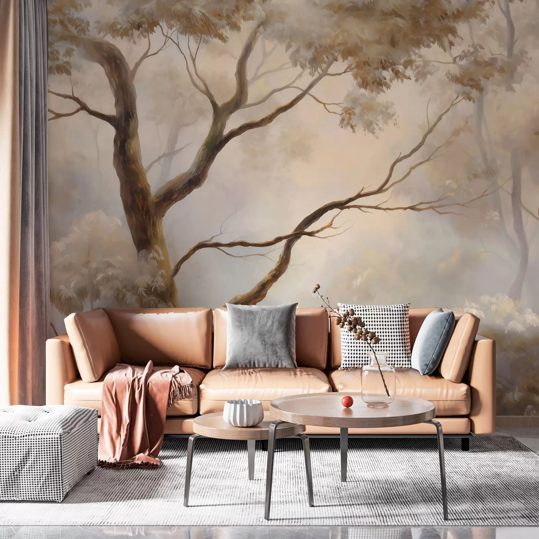 murales de pared Ramas en la bruma matinal w04817