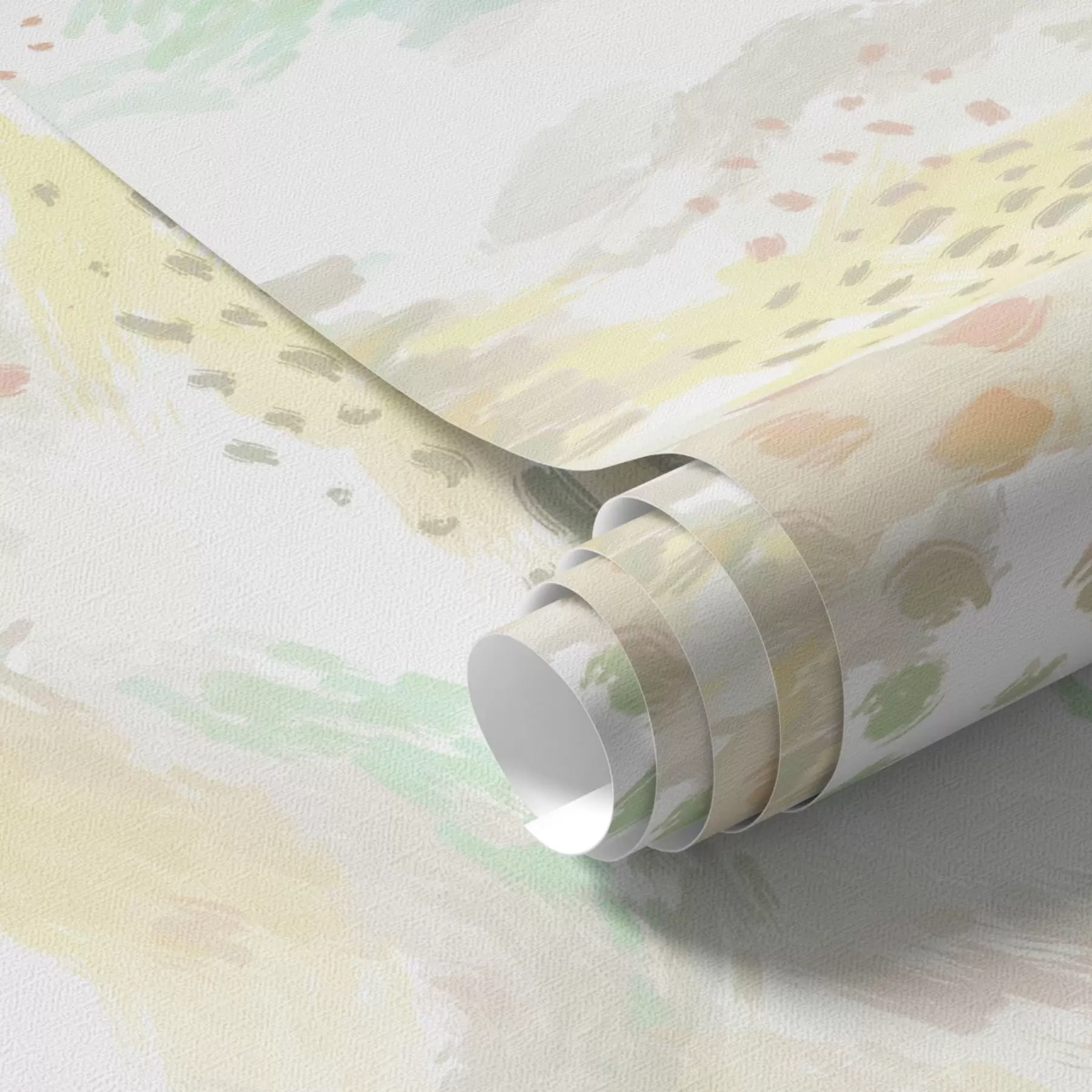 murales de pared Pinceladas ligeras en tonos pastel sobre un fondo casi blanco a00999