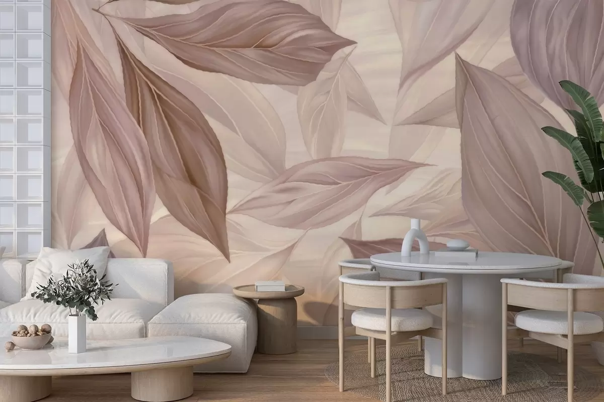 murales de pared Hojas abstractas delicadas w04969v1