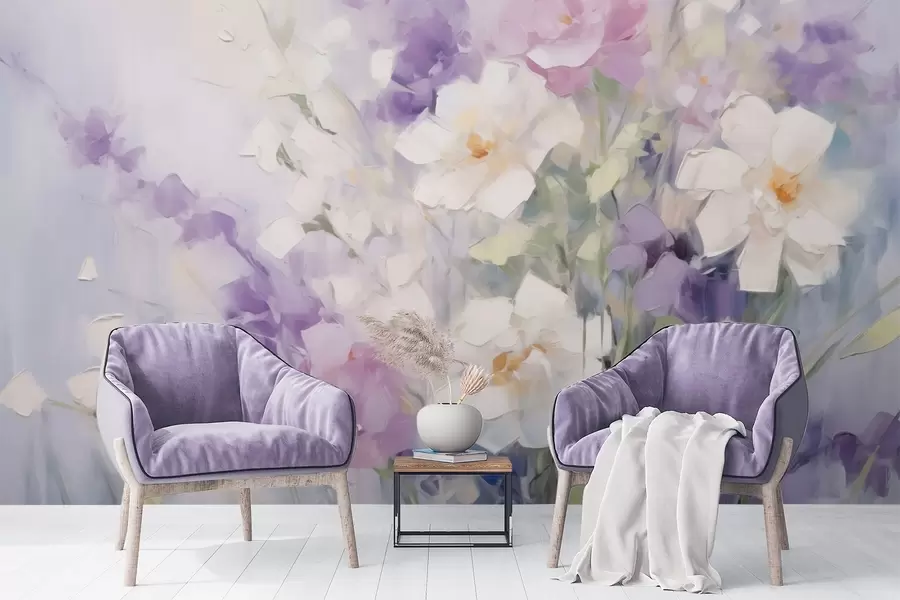 murales de pared Ramo de flores abstracto w09597