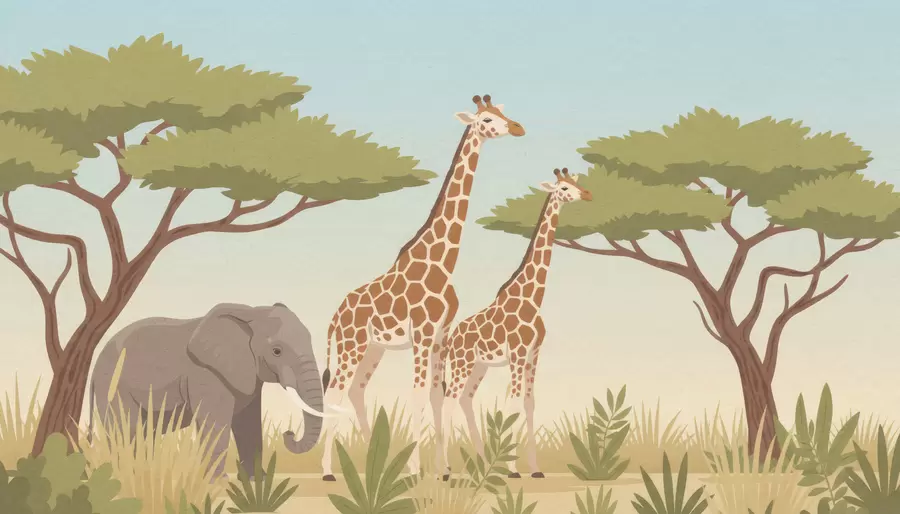 murales de pared Animales de la selva w05041