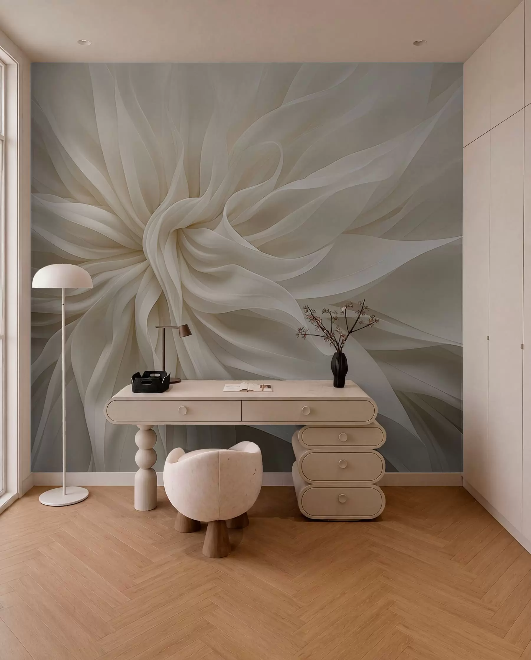 murales de pared Remolino de pétalos sedosos w05050