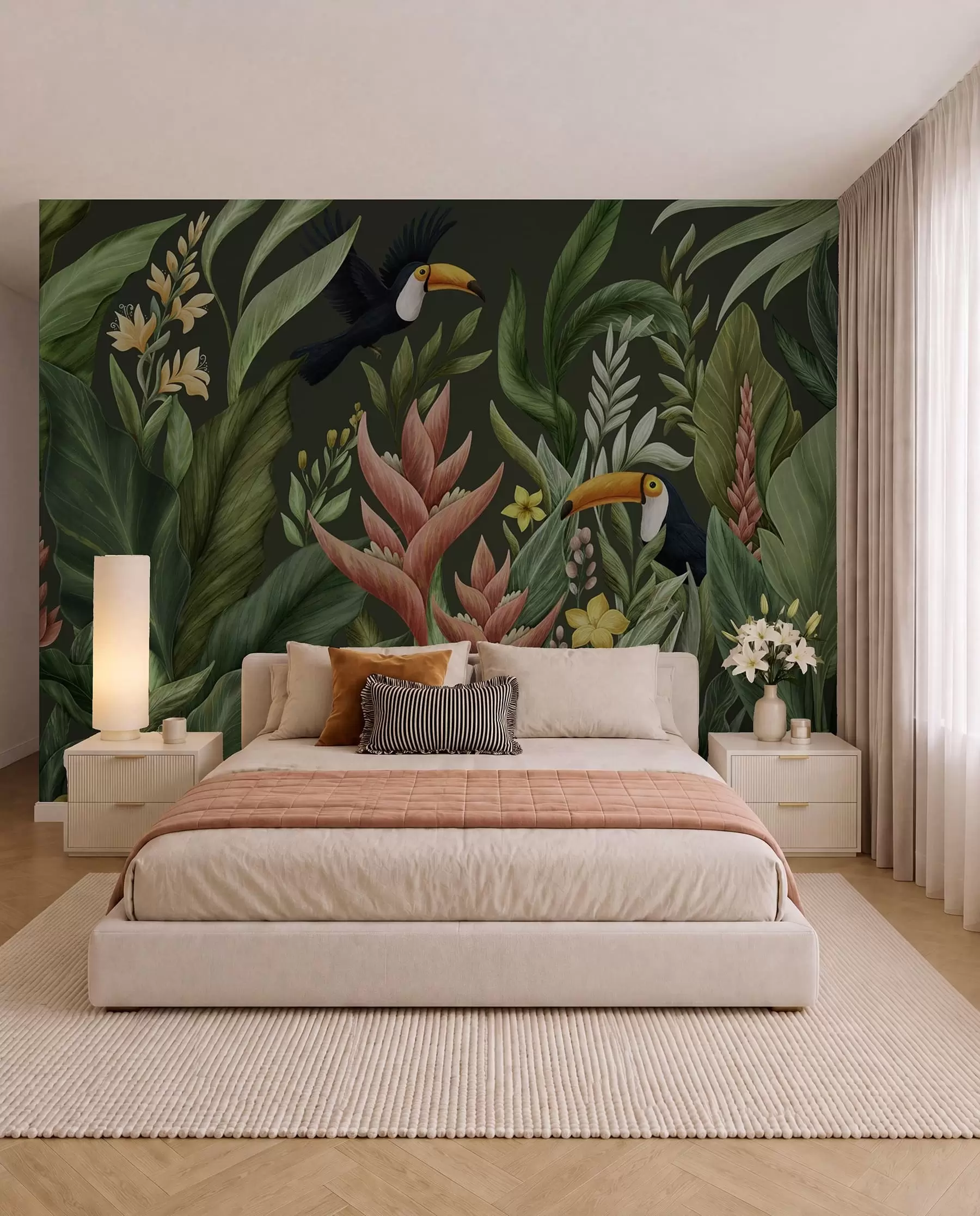 murales de pared Tucanes al anochecer w05088