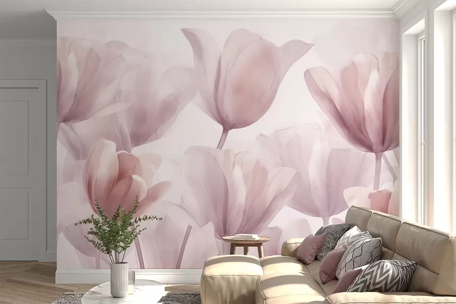murales de pared Tulipanes delicados w09699v2
