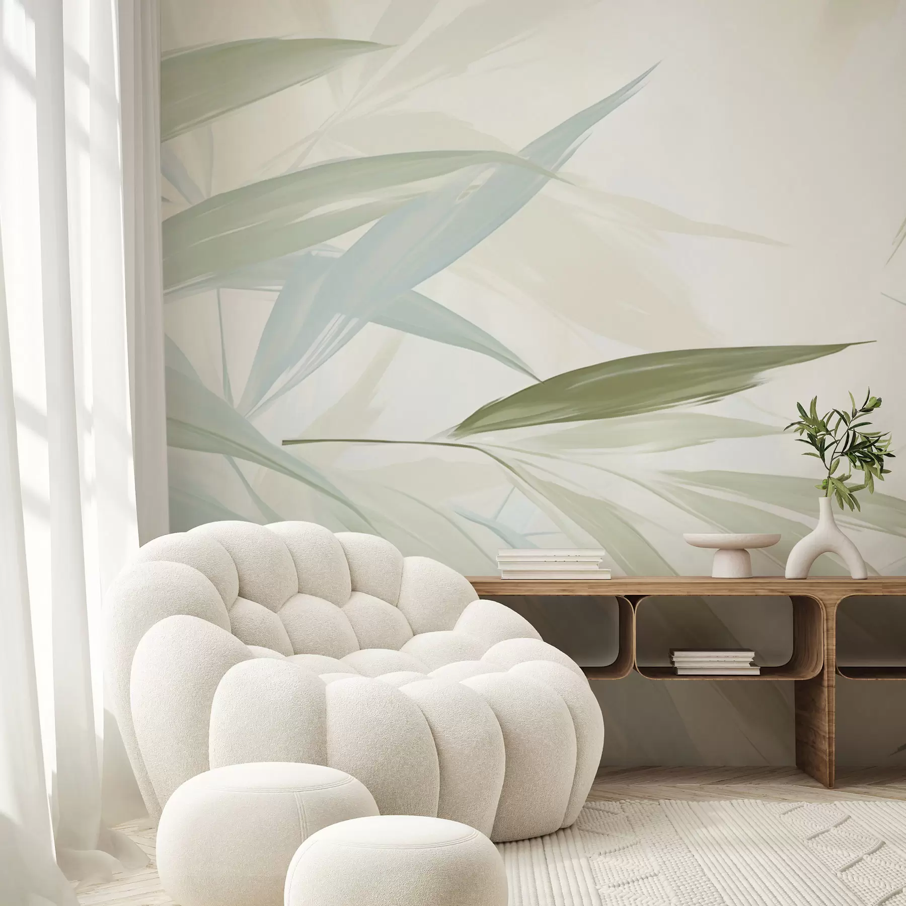 murales de pared Follaje largo w05229