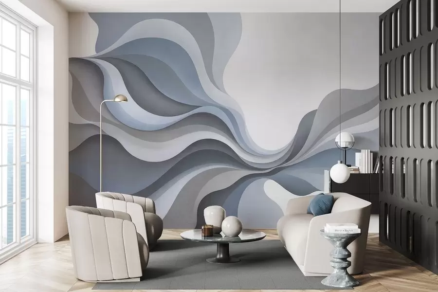murales de pared Ondas suaves y elegantes w05245v2