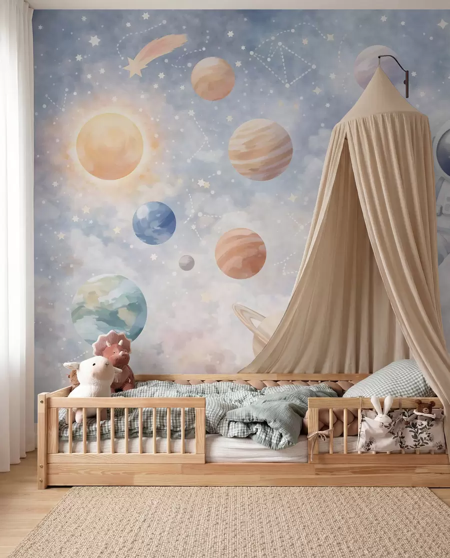 murales de pared Viaje del pequeño astronauta w05233