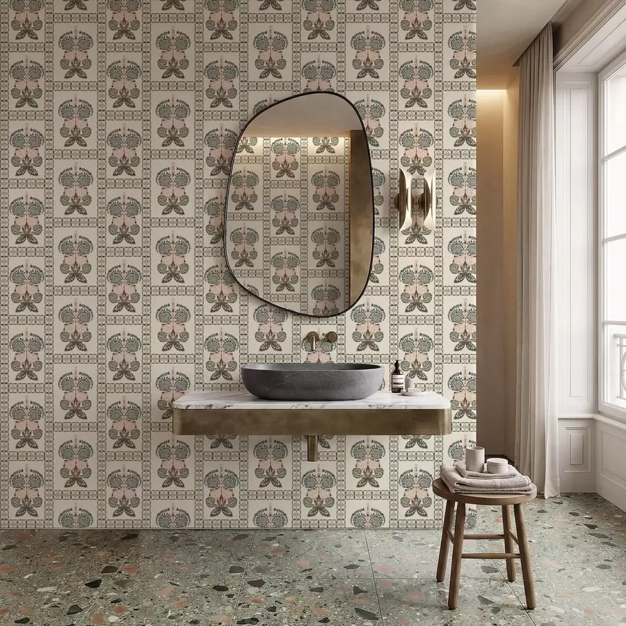 murales de pared Motivo decorativo con mariposas y flores a01125