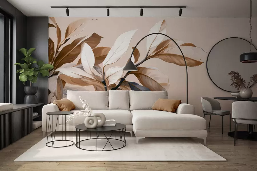 murales de pared Elegante rama de ficus w05315