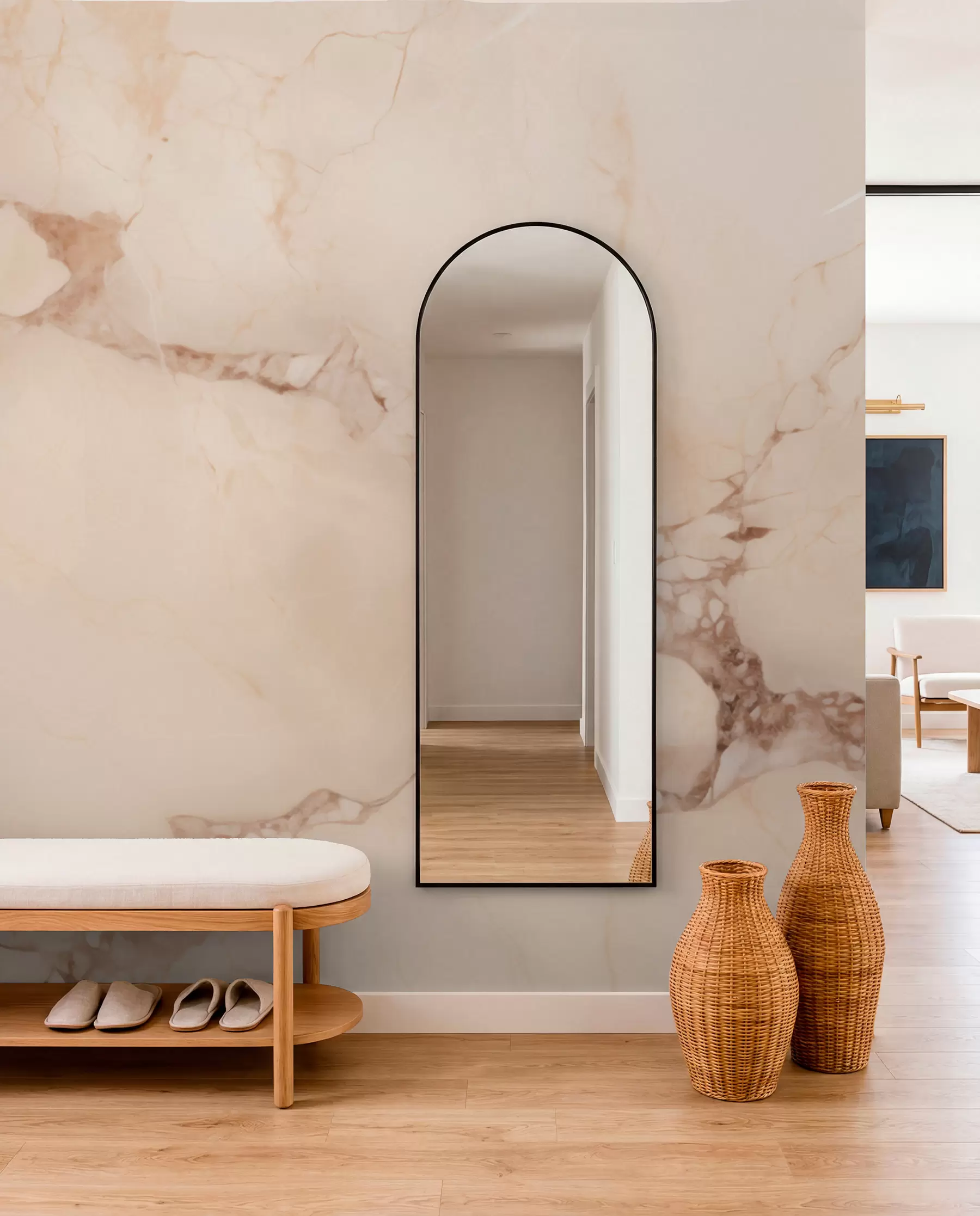 murales de pared Mineral rosa empolvado w05348