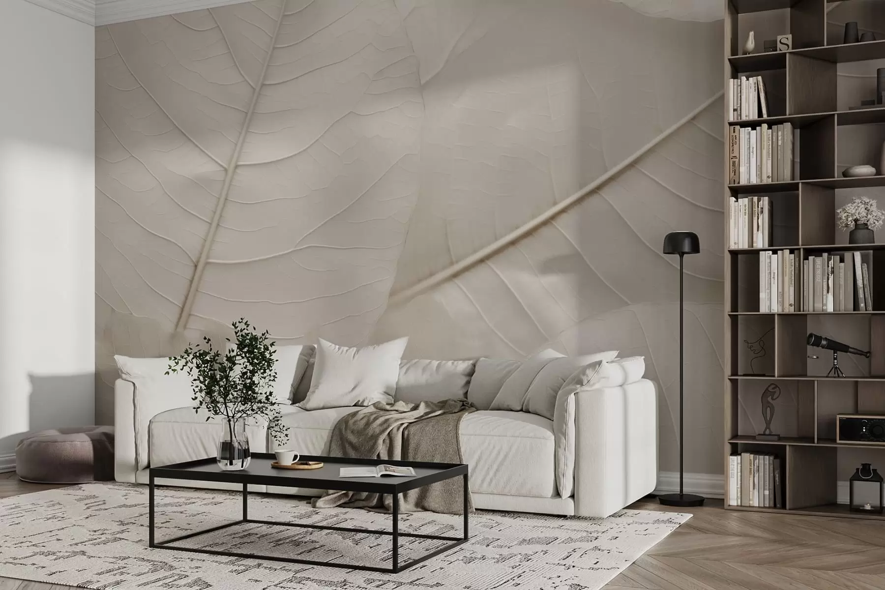 murales de pared Hoja elegante w05328