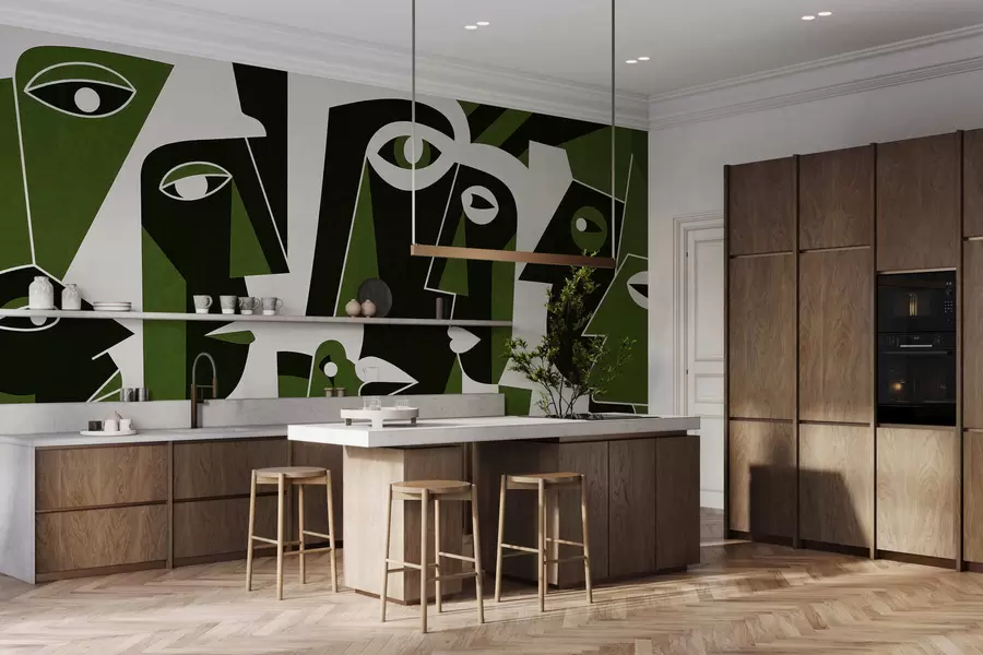 murales de pared Rostros al estilo africano w05446v3