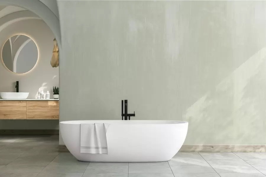 murales de pared Fondo verde pálido con una ligera textura vertical w05121v3