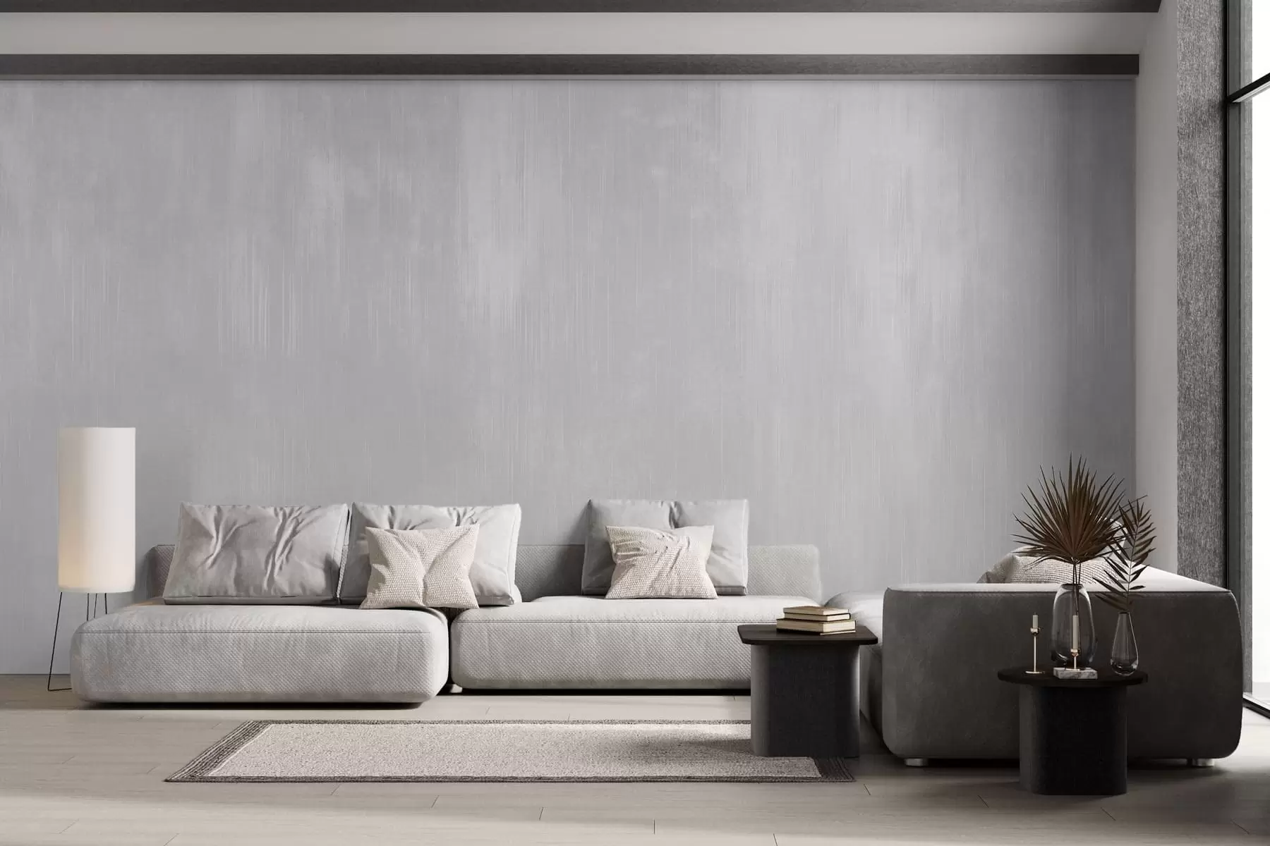 murales de pared Fondo gris claro con una textura vertical uniforme w05121v4