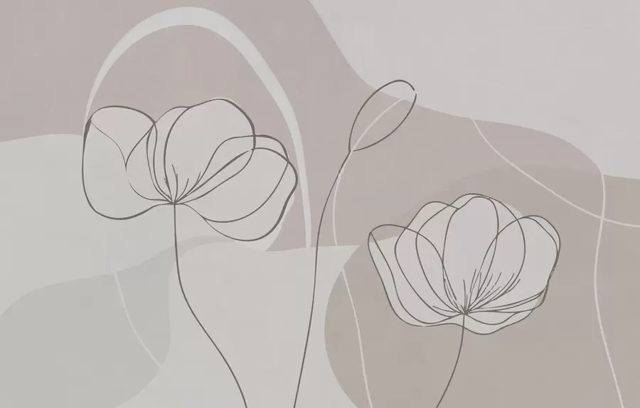 murales de pared Flores minimalistas w09779