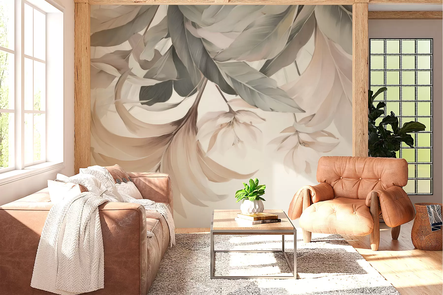 murales de pared Flores exóticas w05376