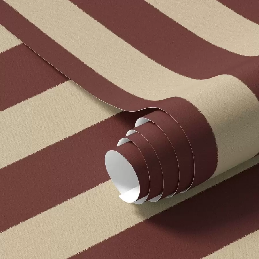 murales de pared Rayas verticales rojas y beige a01179