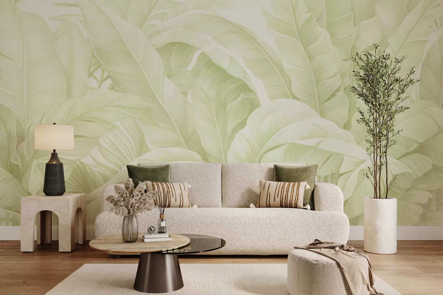murales de pared Hojas tropicales vintage w05518v1
