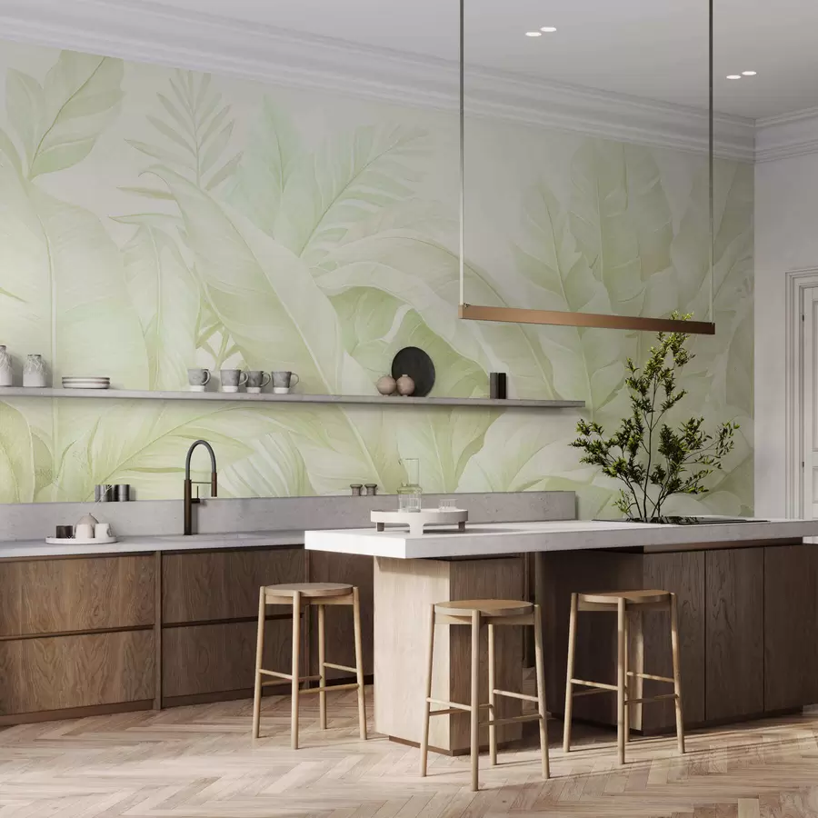 murales de pared Hojas tropicales vintage w05518v1