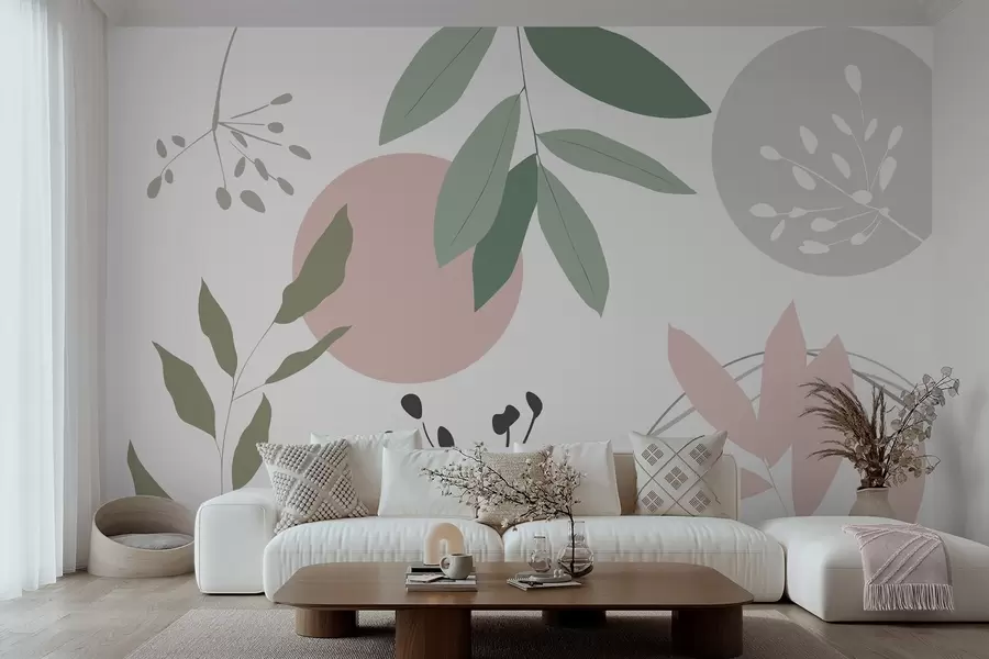 murales de pared Abstracción con plantas w05552