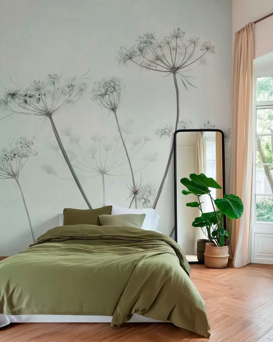 murales de pared Umbelas finas sobre menta w05543v1
