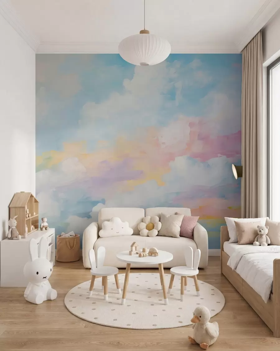 murales de pared Imitación abstracta de un cielo en un cuadro w05637