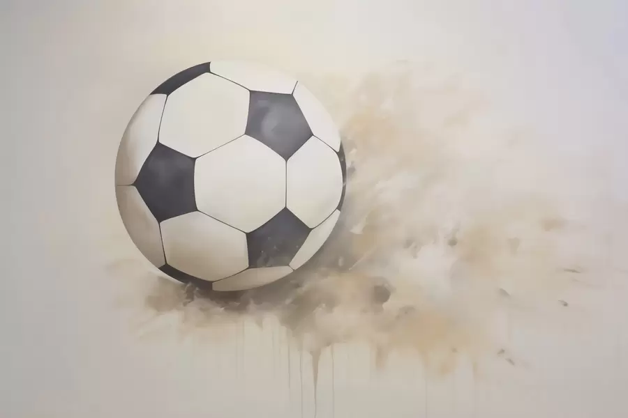 murales de pared Cuadro que imita un balón de fútbol w05640