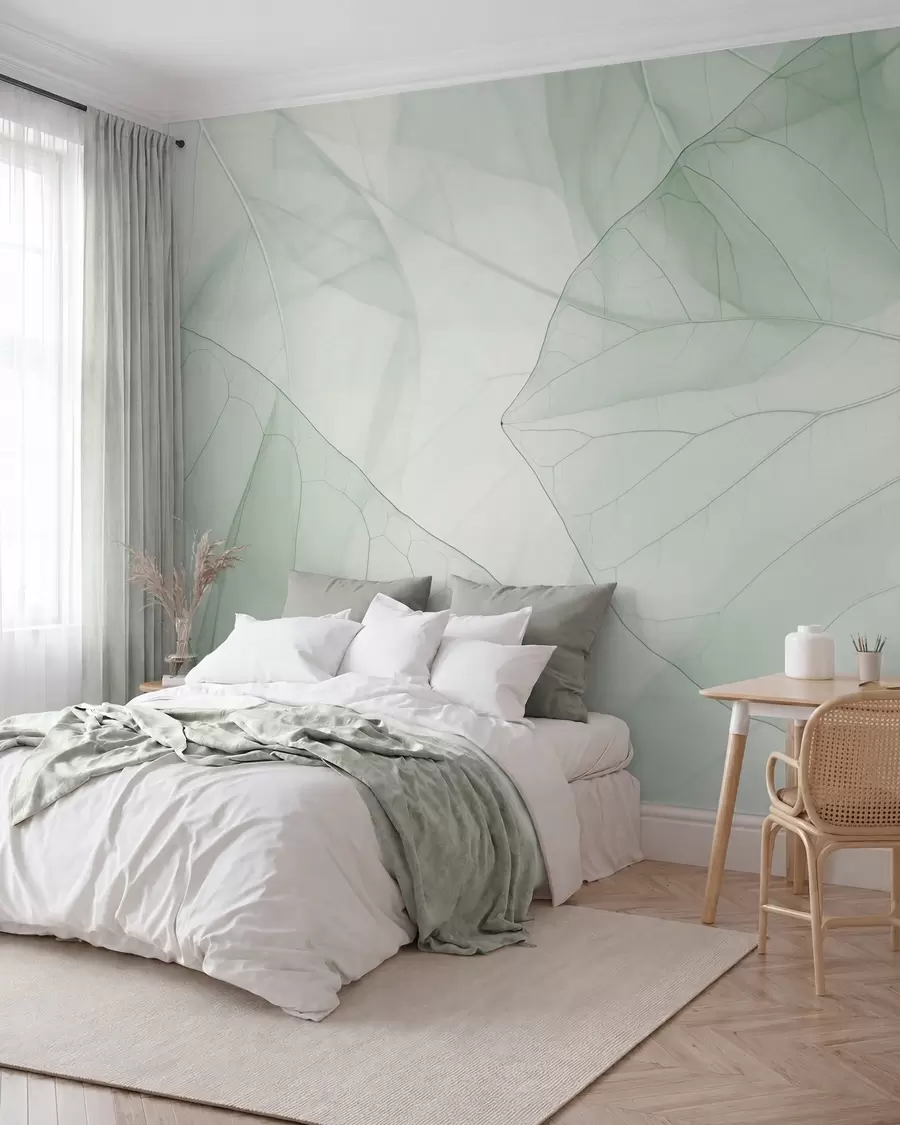 murales de pared Velo de hojas w05474