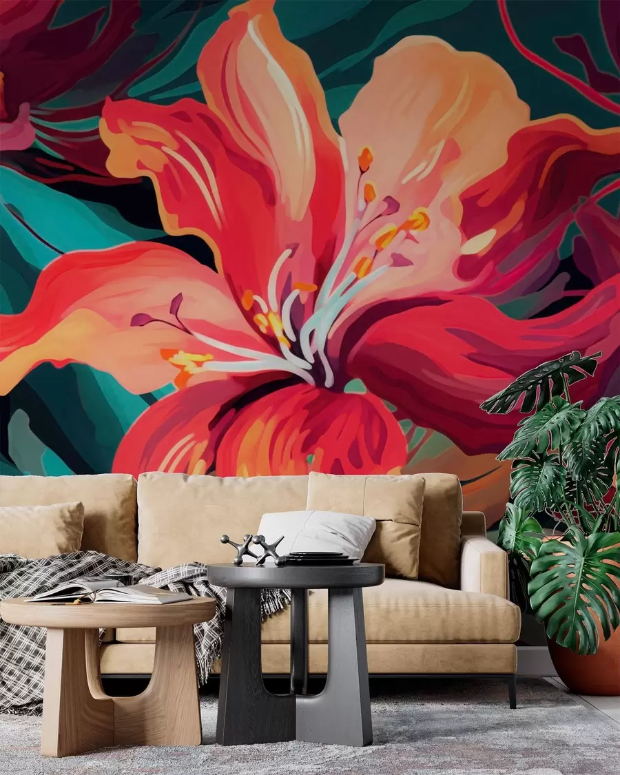 murales de pared Lirios w05675
