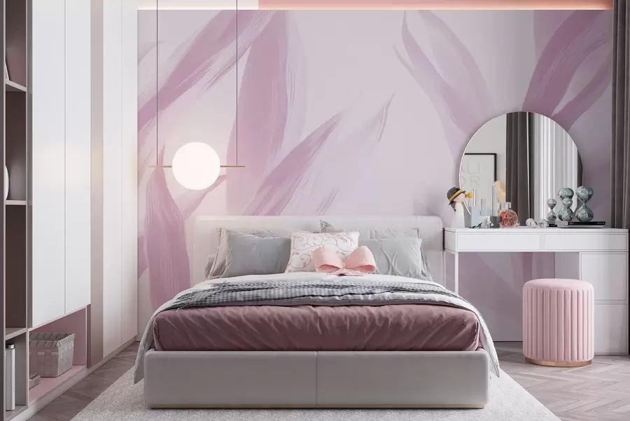 murales de pared Hojas puntiagudas w05680v3