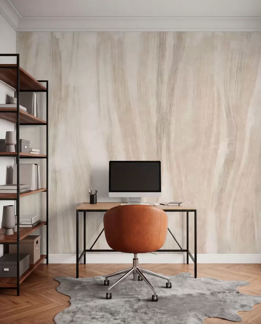 murales de pared Textura abstracta ligera con suaves transiciones verticales en tonos cremosos w05686