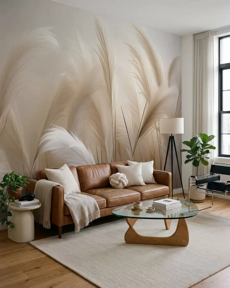 murales de pared Hierba de la pampa w05716