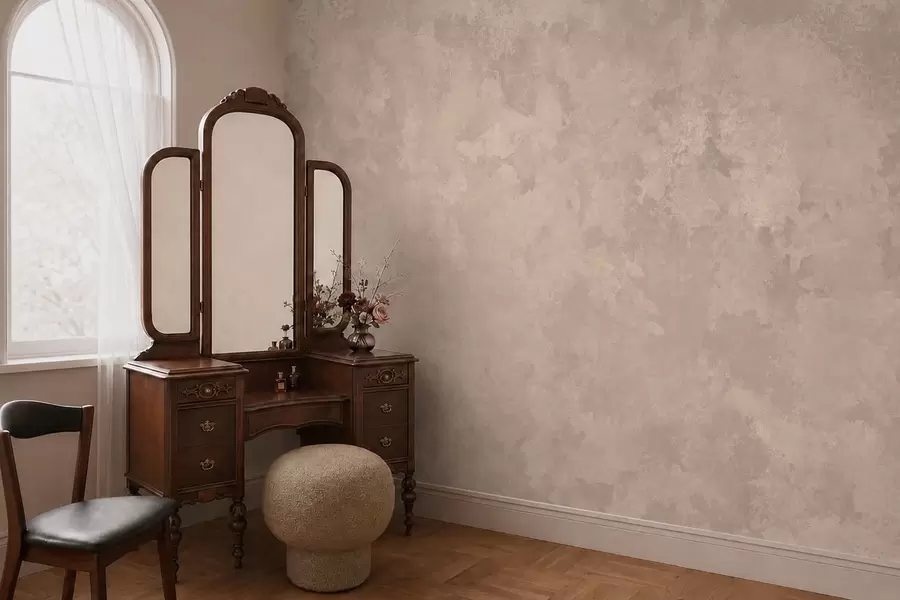 murales de pared Textura en un tono beige almendra cálido con suaves transiciones tonales naturales w05814