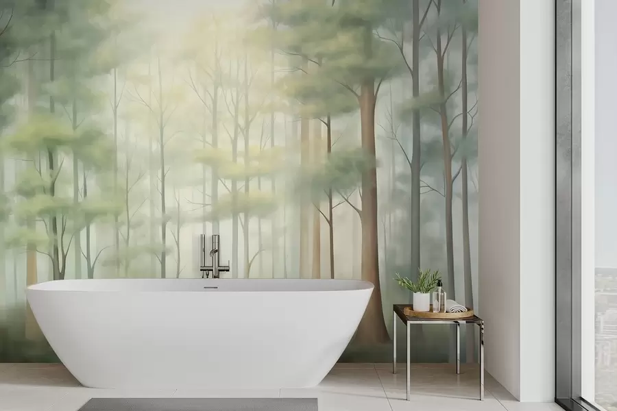 murales de pared Bosque caducifolio abstracto w05673