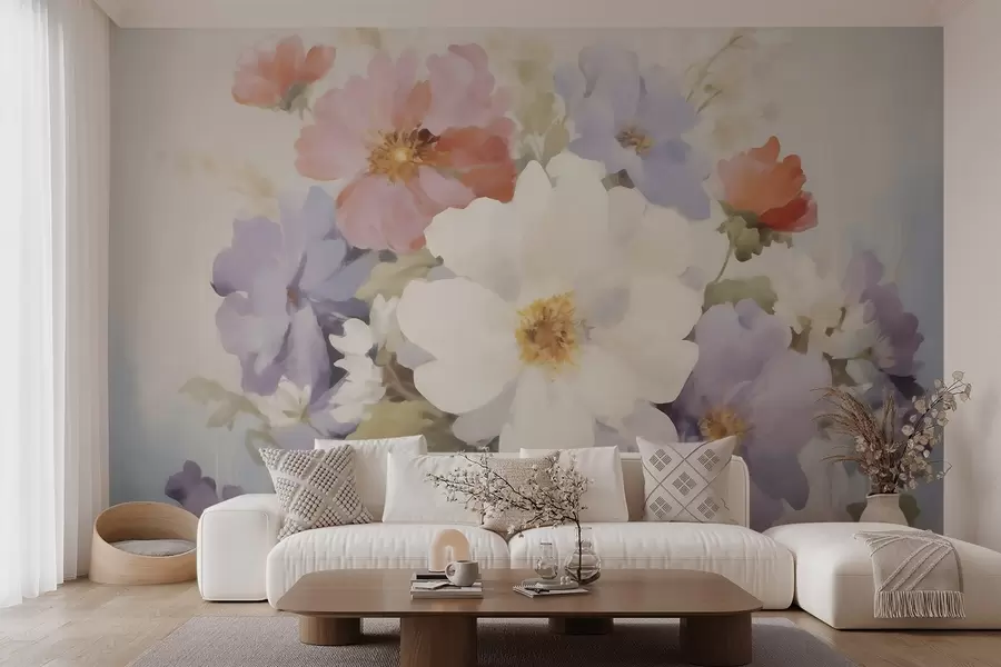 murales de pared flores abstractas w05850