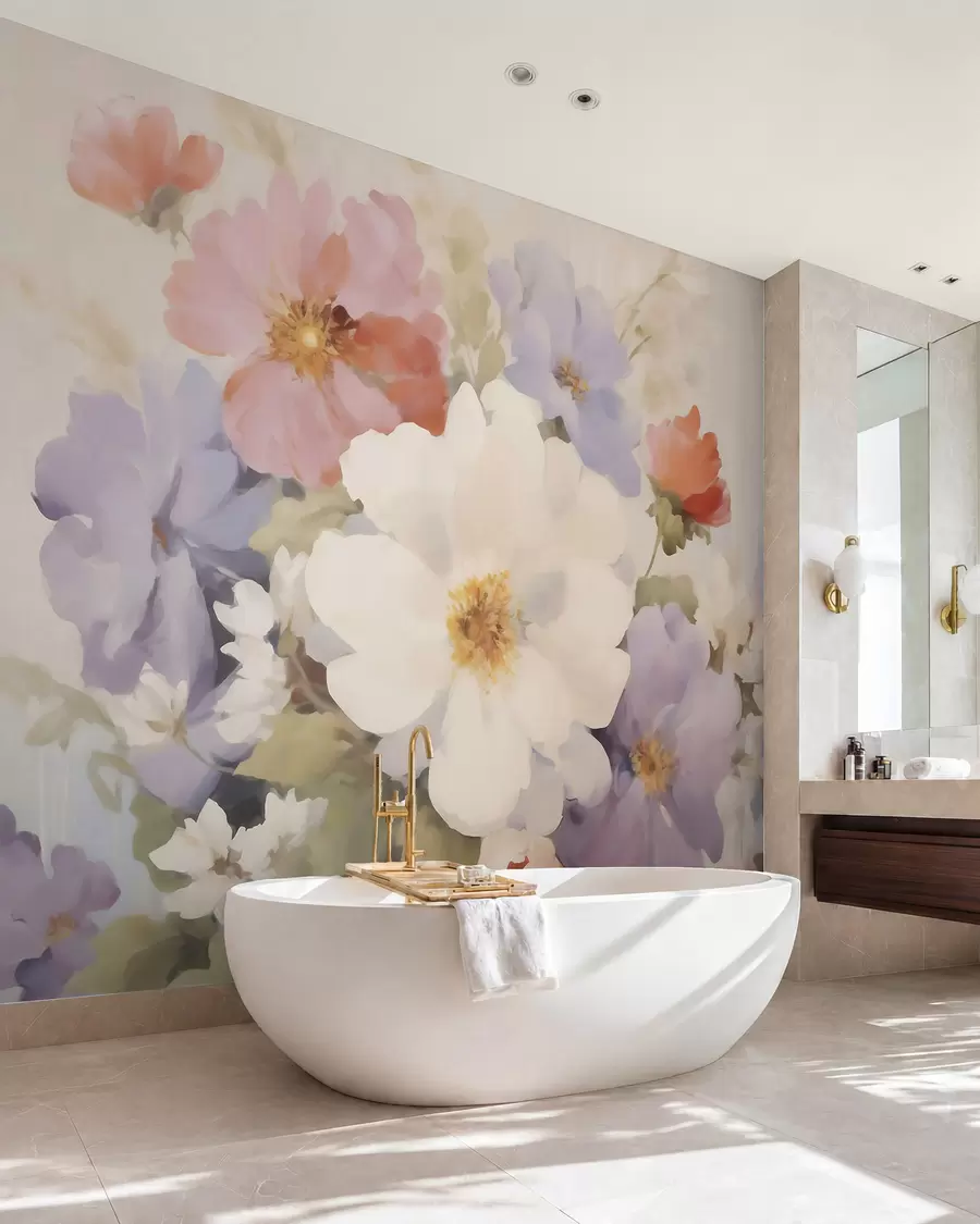 murales de pared flores abstractas w05850