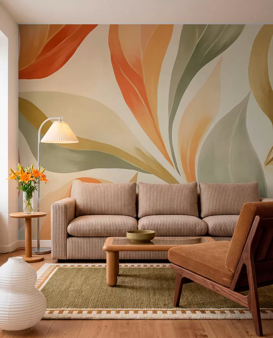 murales de pared Hojas puntiagudas w05839