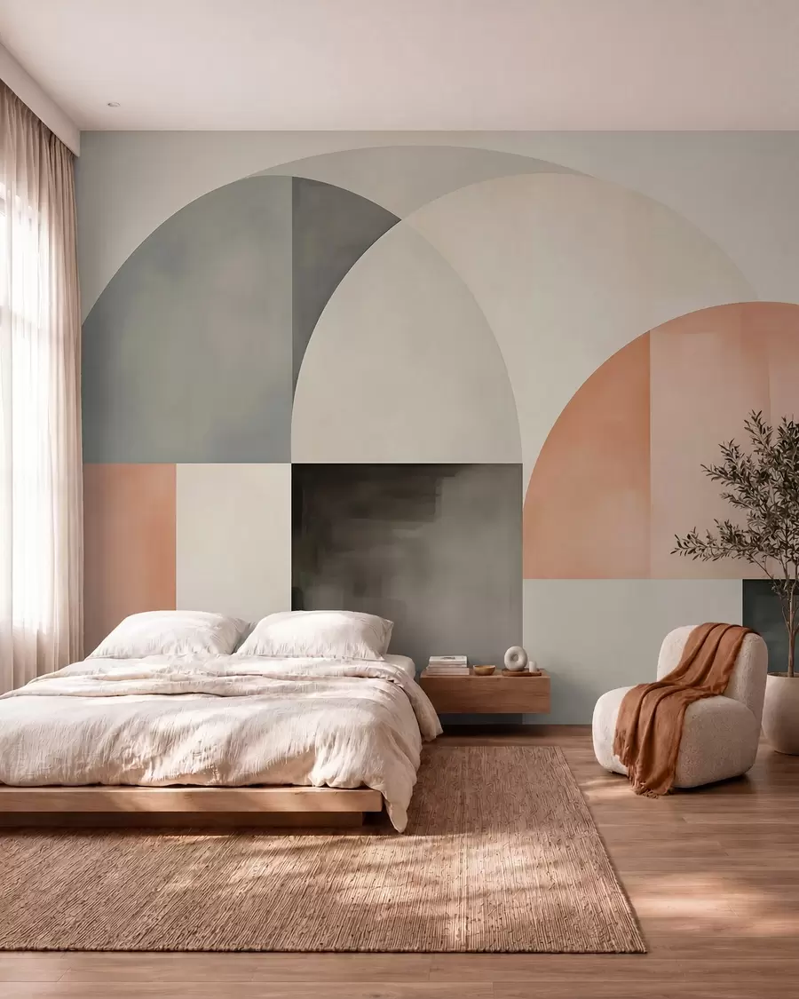 murales de pared Arcos en tonos tierra w05847