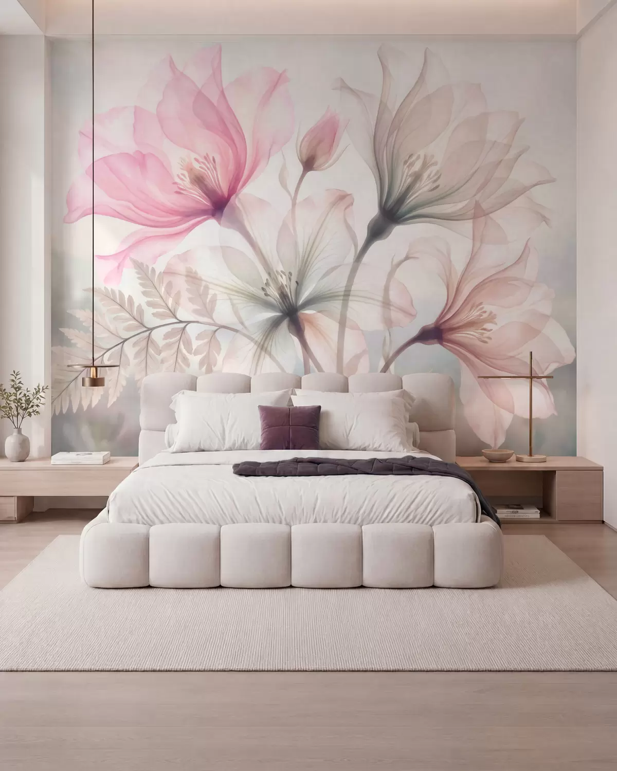 murales de pared Magnolia en acuarela w10009