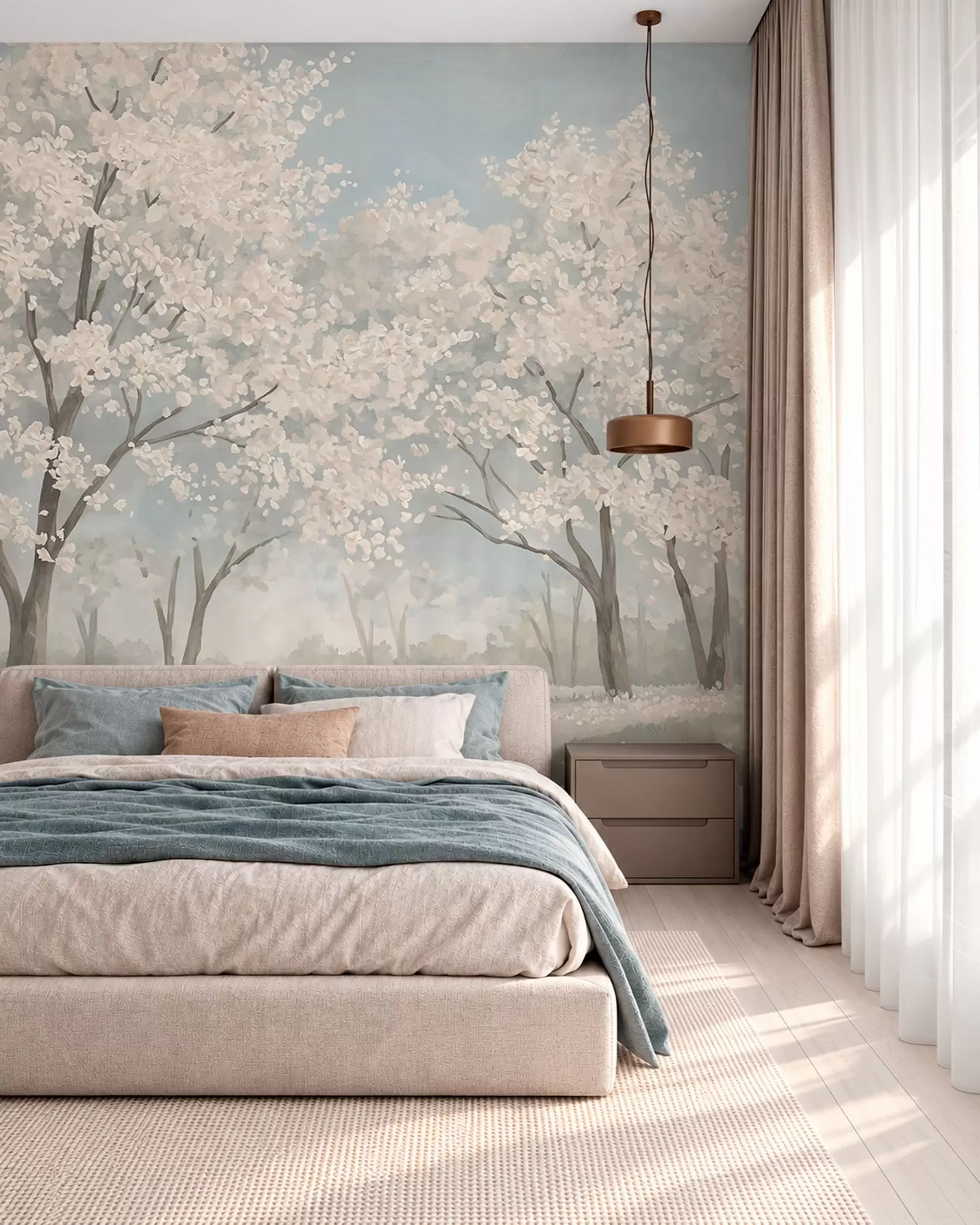 murales de pared Huerto en primavera w05897