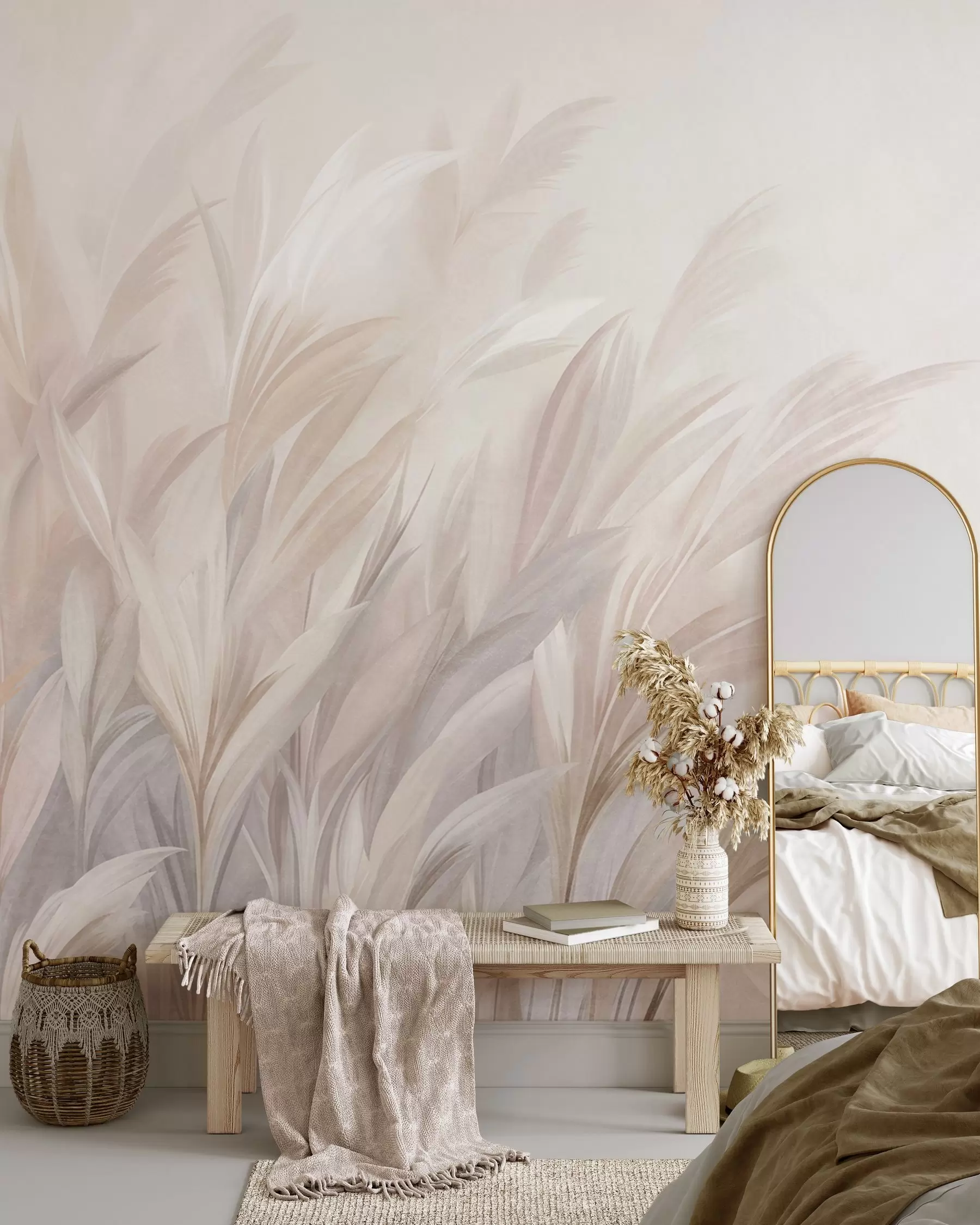 murales de pared Hierbas plumosas w10060